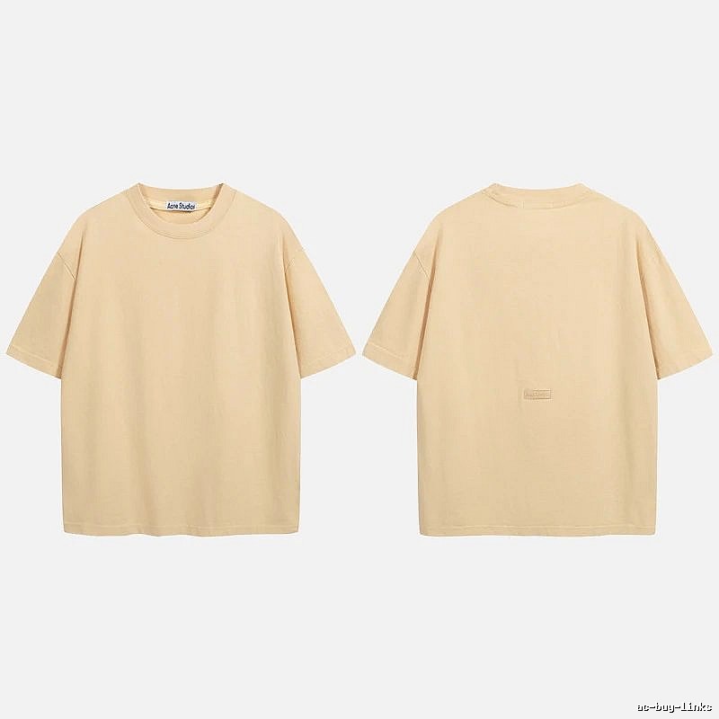 Acne Studios 2090-80 Yellow Style Ac908040 Stockholm Logo T-Shirt Match Day