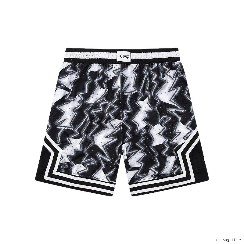 AJ Lightning series black and white shorts