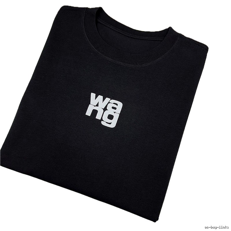 Alexander Wang Logo Street Style Black T-shirt