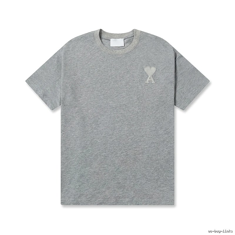 AMI Love Simple Style Gray T-shirt