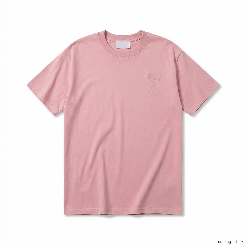AMI simple and elegant pink T-shirt