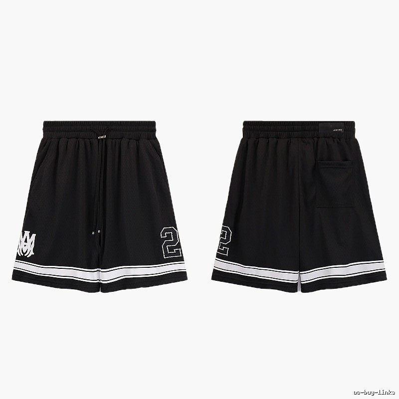 AMIRI American Basketball Style Black Athletic Shorts