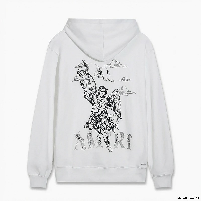 AMIRI Angel Print White Sweatshirt