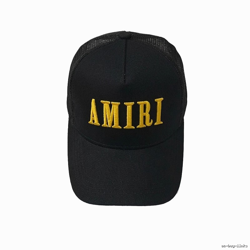 AMIRI letter embroidery black cap