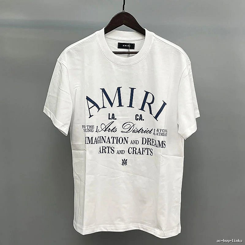 Amiri Letter Graphic White Records Graphic T-Shirt Weekend Wear