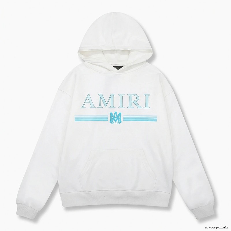 AMIRI letter - printed white hoodie