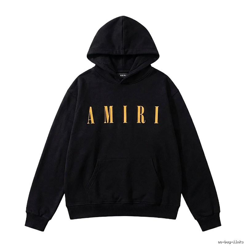 AMIRI letter-style black hoodie
