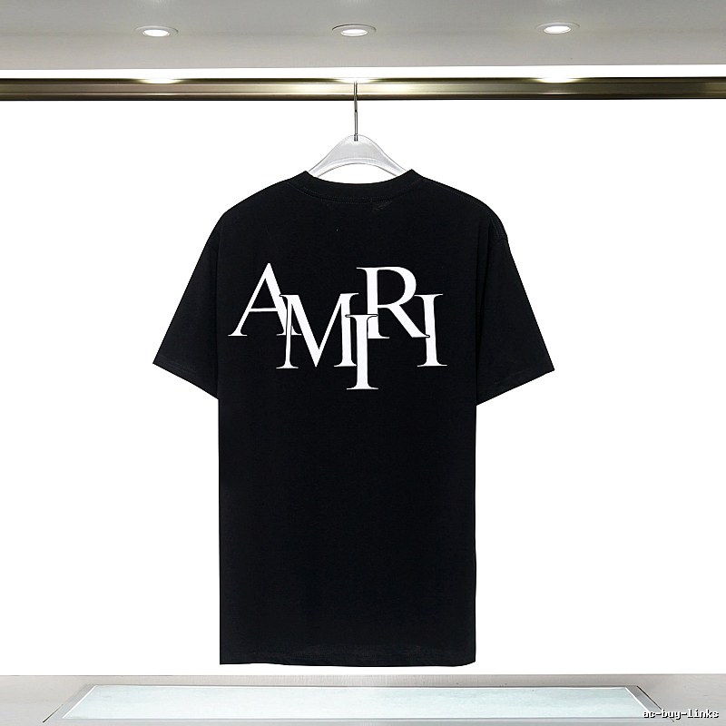 Amiri Premium Style Graphic T-shirt White Blue Amiri for Minimal Outfits