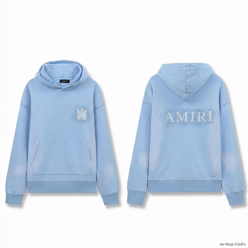 AMIRI Printed Leisure Style Light Blue Sweatshirt