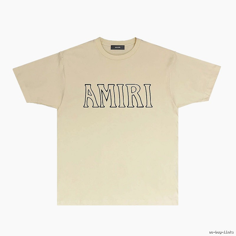AMIRI simple and fashionable beige T-shirt