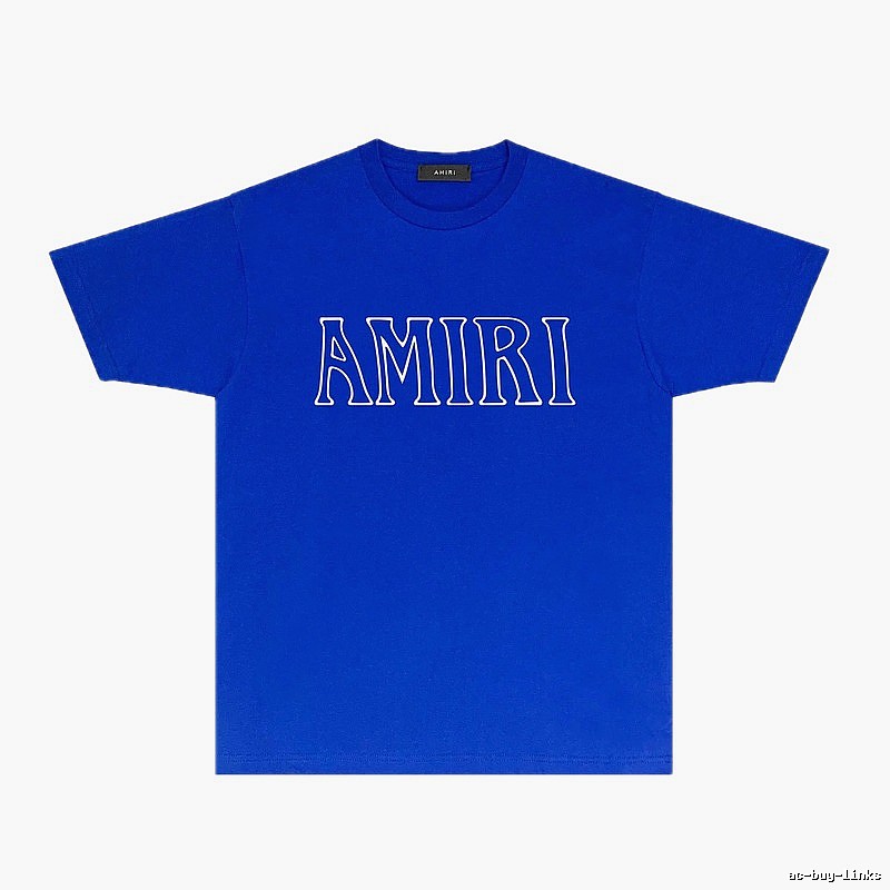 AMIRI simple style blue T-shirt