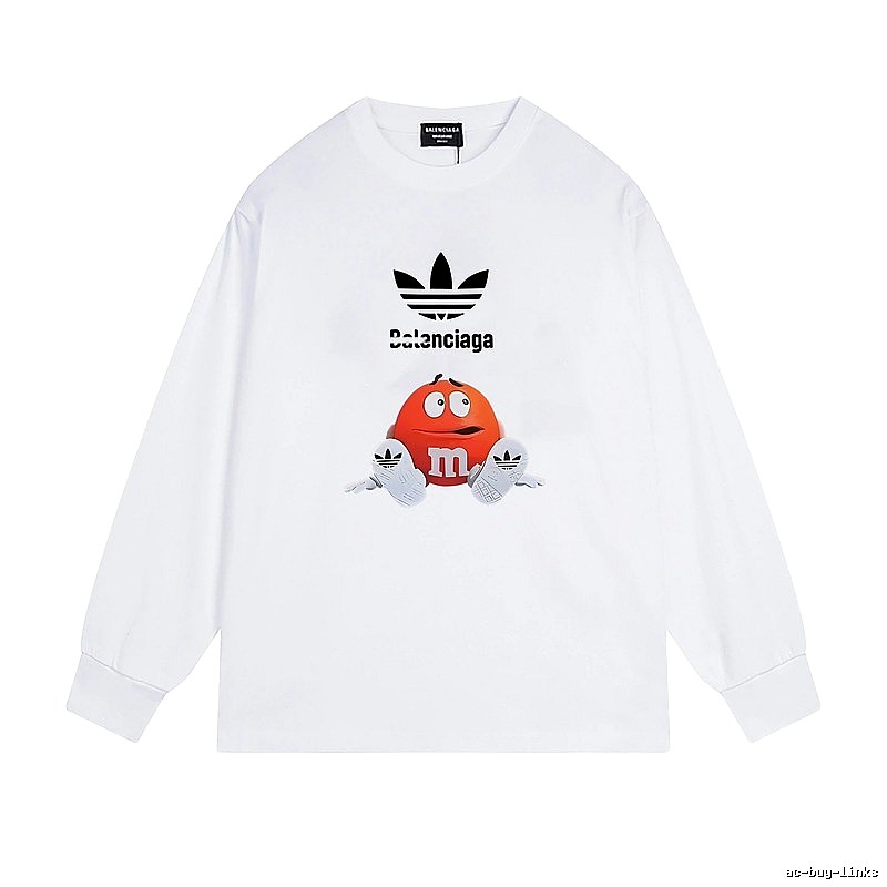 Balenciaga Co-branded Cartoon White Sweatshirt