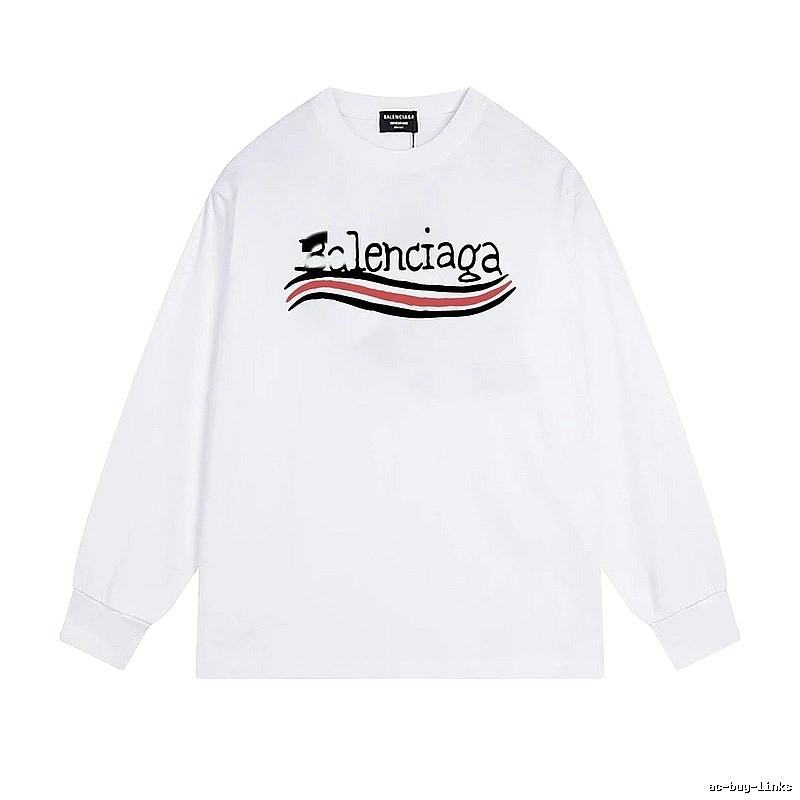 Balenciaga striped white long-sleeve