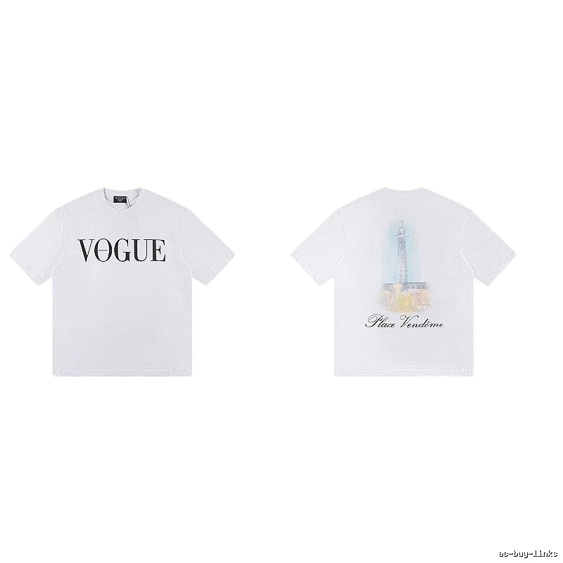 Balenciaga VOGUE Printed Trendy White T-Shirt
