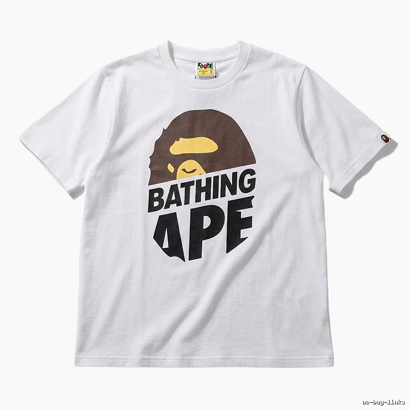 Bape Ape Head Minimalist Style White T-shirt