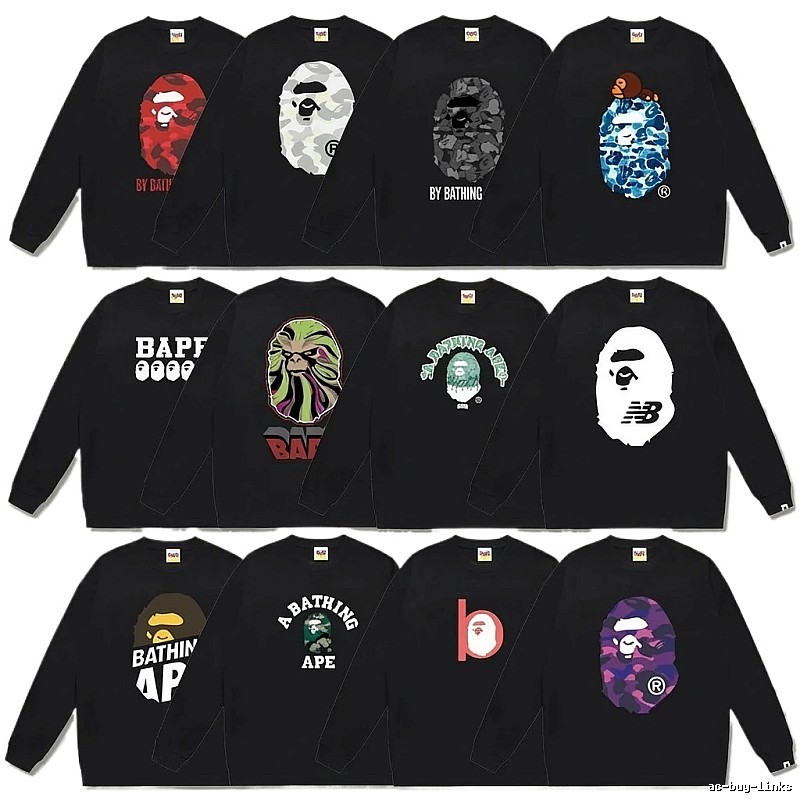 Bape Ape Head Trendy and Cool Black Sweatshirt