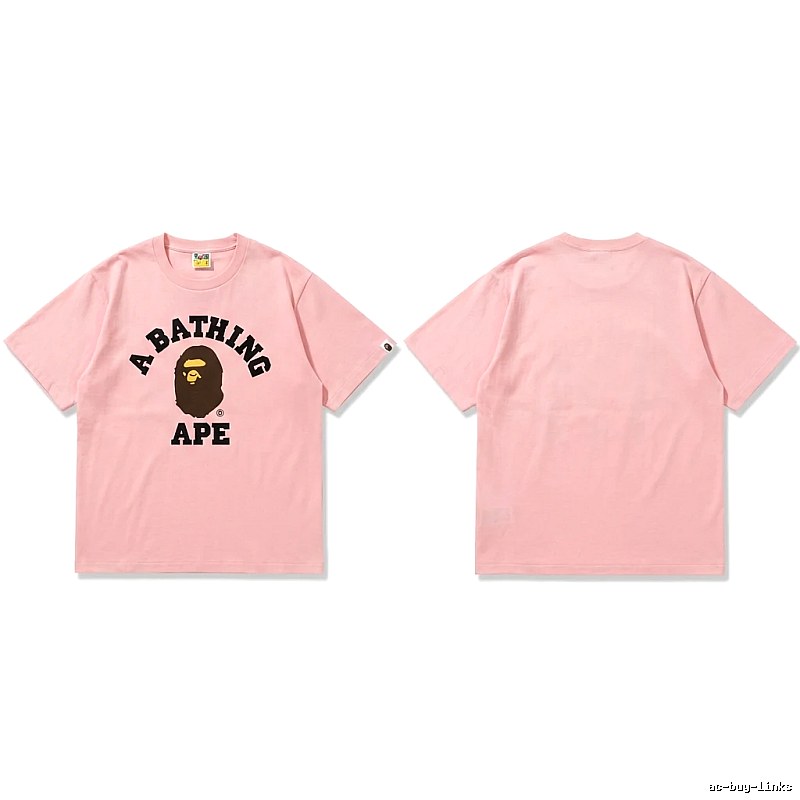 Bape Ape series pink T-shirt