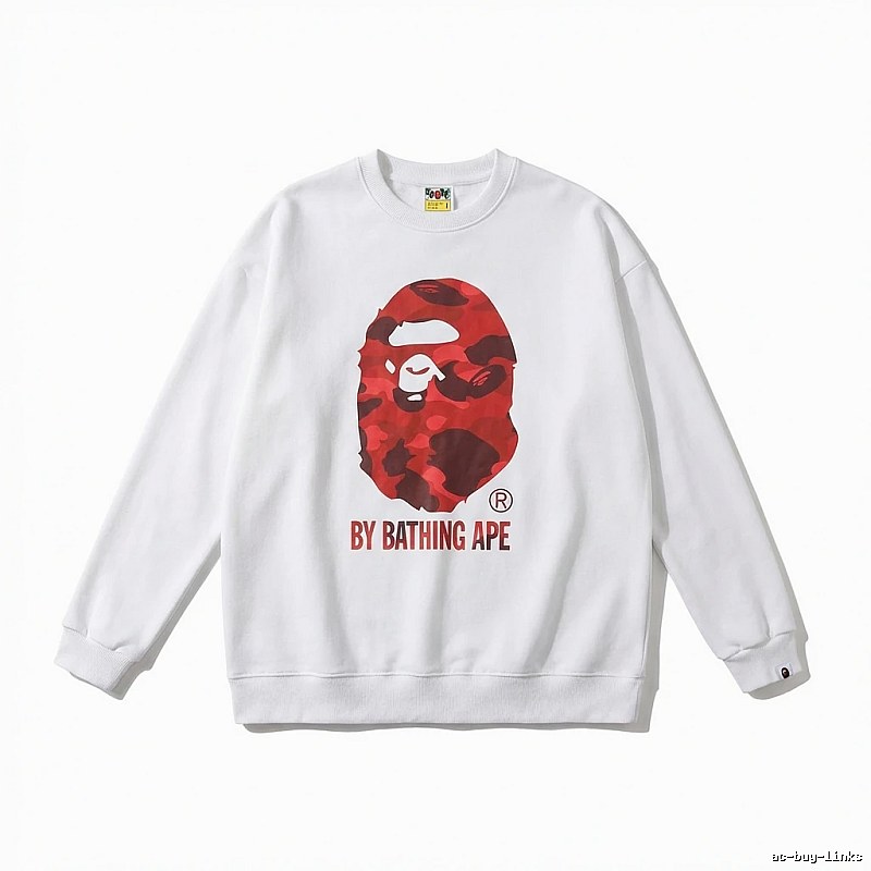 Bape camouflage-style white sweatshirt