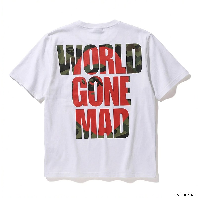 Bape camouflage style white T-shirt