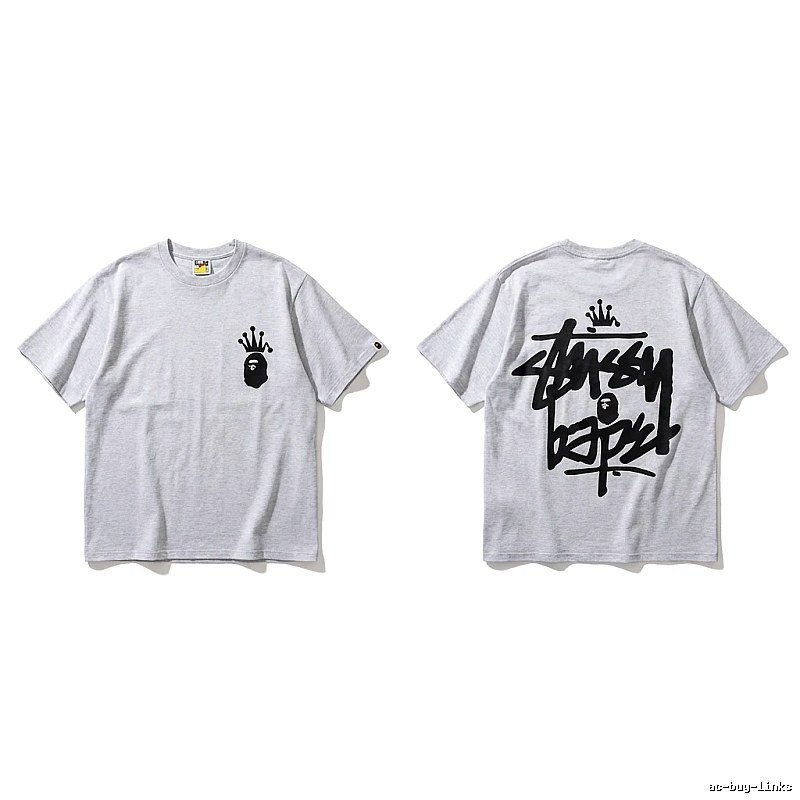 Bape Crown Trendy and Cool Style White T-shirt