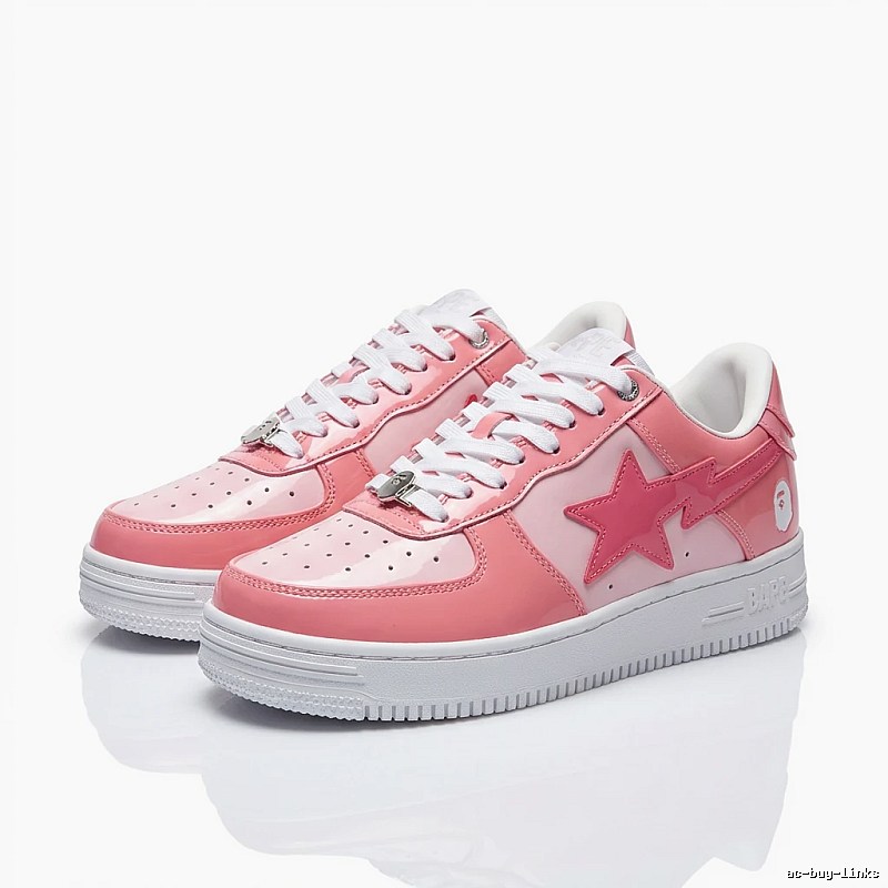 Bape pink trendy sports shoes