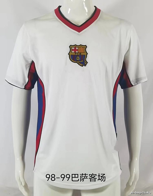 Barcelona Daily Retro soccer jersey Blue Red Barcelona with Visual Detail