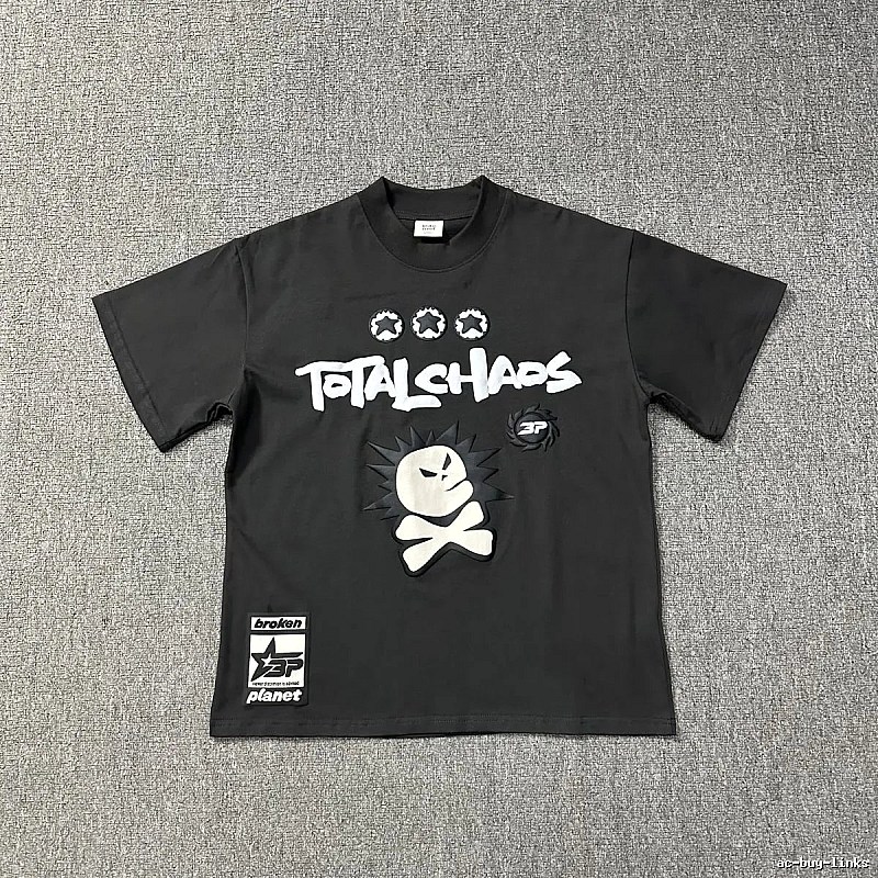 Broken Planet Logo Detail Graphic T-shirt White Cotton Bold with Relaxed Feel
