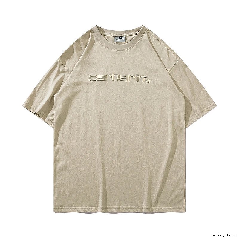 Carhartt Casual Logo T-shirt Light Blue Subtle for Streetwear Looks