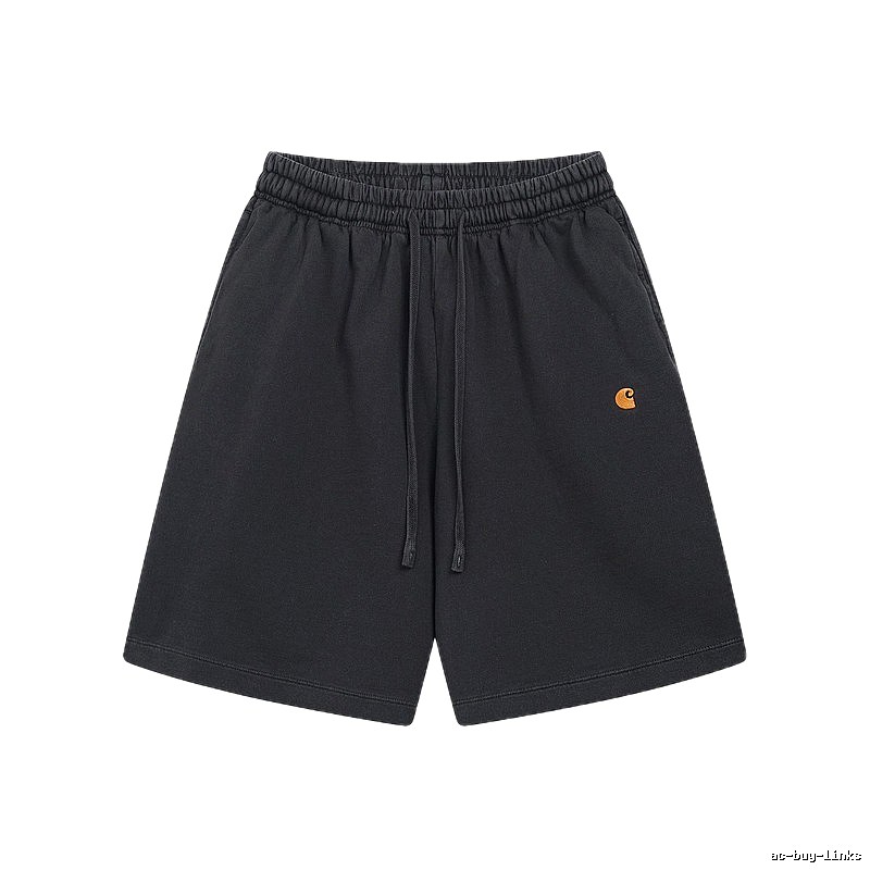 Carhartt Small Logo Workwear Style Carbon Black Casual Shorts
