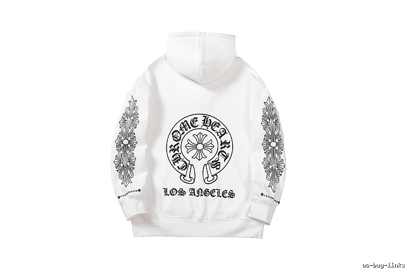 Chrome Hearts 2088-26 White Cross Graphic Hoodie Weekend Wear
