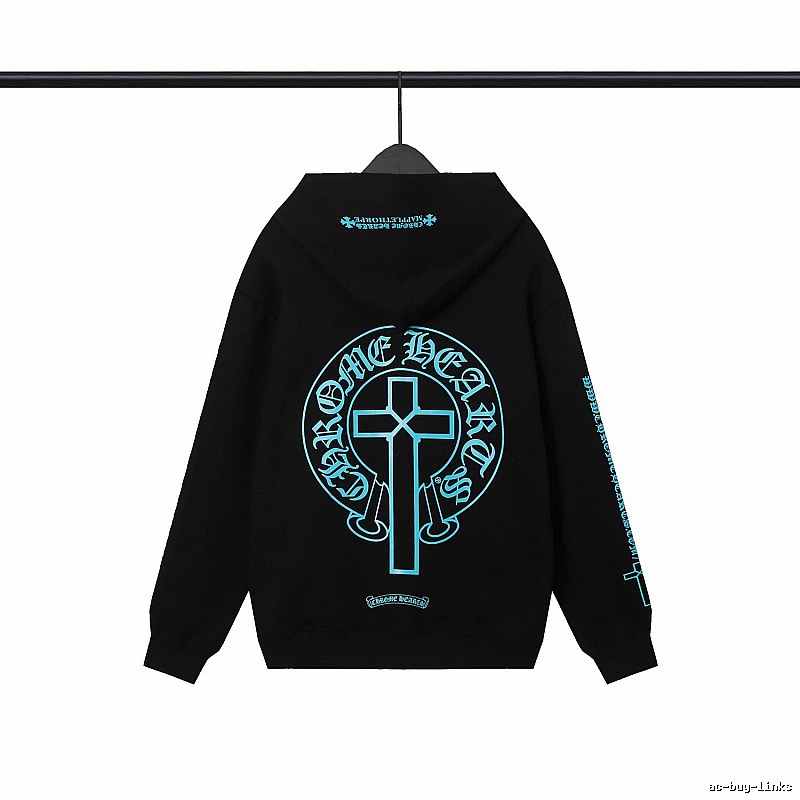 Chrome Hearts 2089-80 Black Cross Graphic Hoodie Outdoor Days