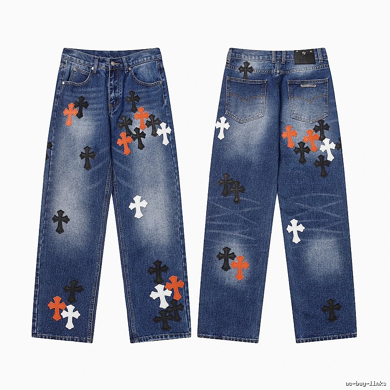 Chrome Hearts Casual Graphic jeans Light Denim Jeans for Comfortable Styling