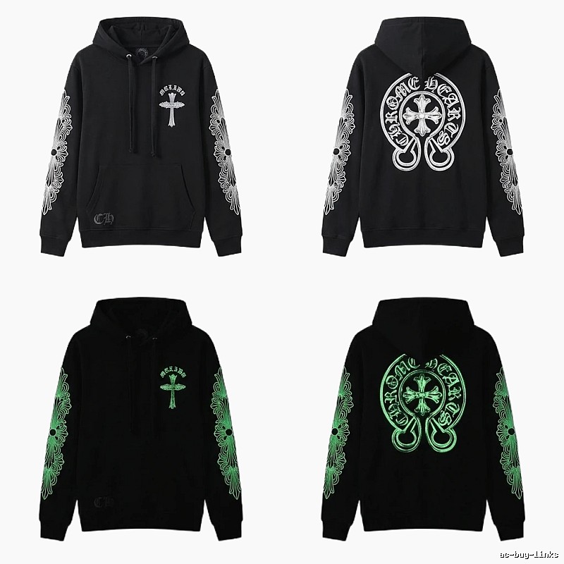 Chrome Hearts Glow-in-the-Dark Cross Streetwear Sweatshirt