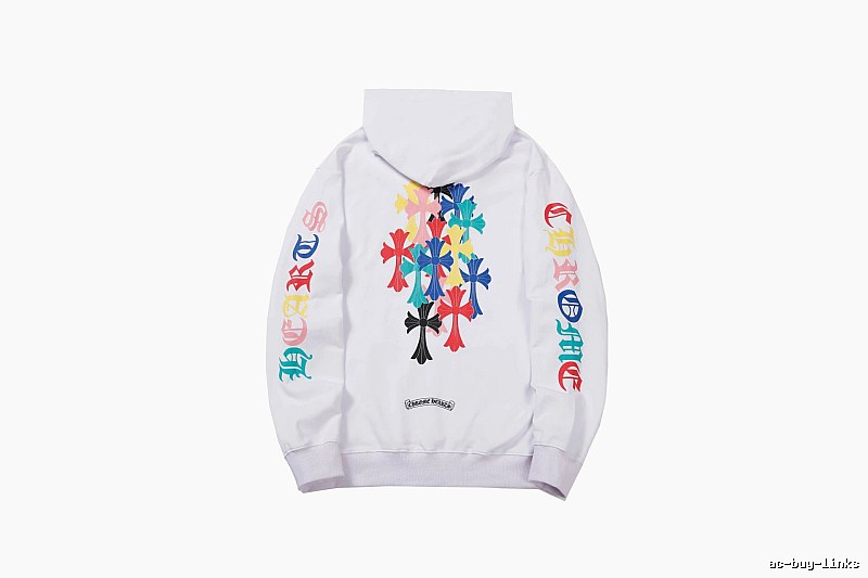 Chrome Hearts Streetwear Cross graphic hoodie Black Blue Cross with Logo Accent