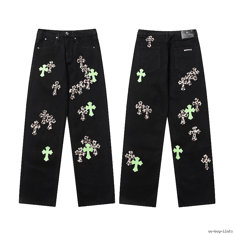 Chrome Hearts Summer Graphic jeans Light Denim Jeans with Bold Graphic