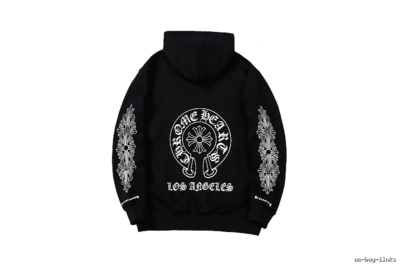 Chrome Hearts Travel Cross graphic hoodie Black Blue Cross with Modern Look