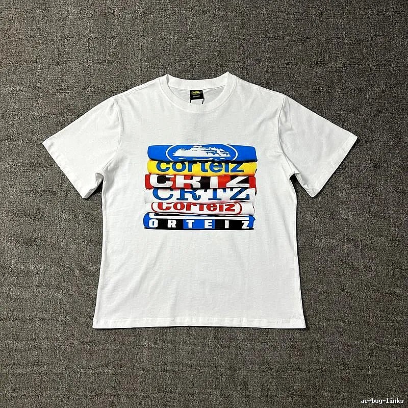 Corteiz Patterned Logo T-shirt Black Corteiz with Polished Detail