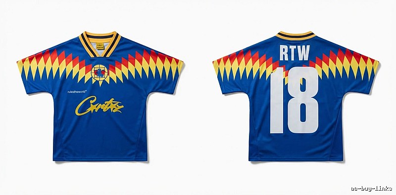 Corteiz RTW Series Retro-Style Blue Jersey