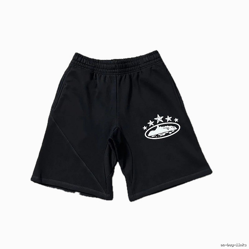 Corteiz Star Print Casual Black Shorts