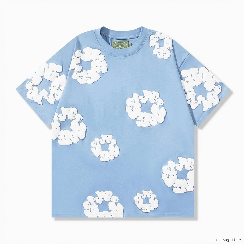 DENIM TEARS Blue Floral Short-sleeve