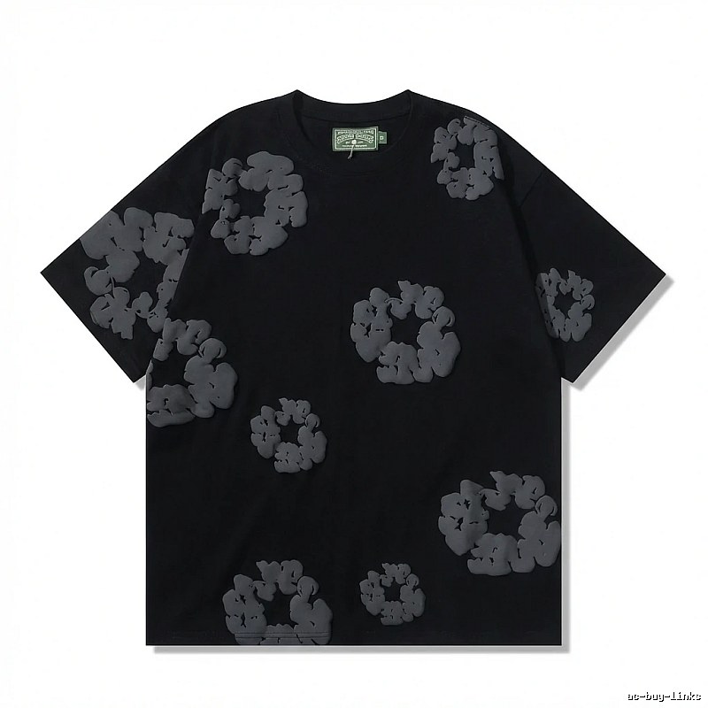DENIM TEARS Dark Style Black Short-Sleeve