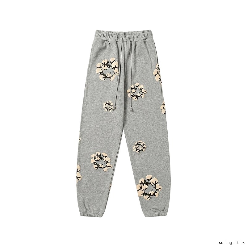 DENIM TEARS Floral Casual Grey Sweatpants