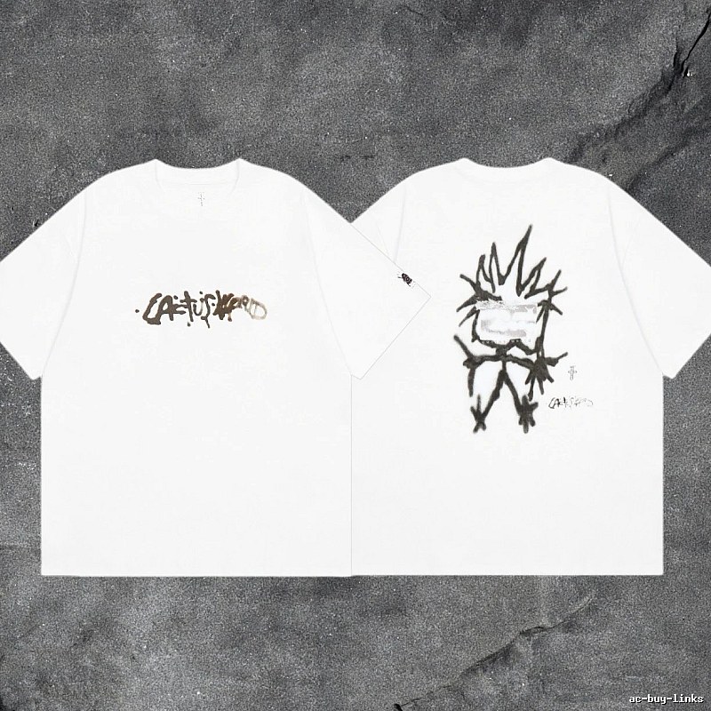 Denim Tears White Graphic T-Shirt Bold Graphic