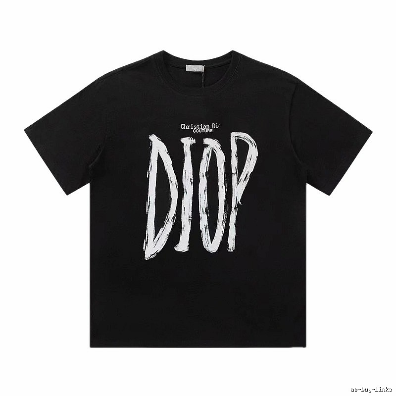 Dior Couture Graffiti Style Black T-Shirt