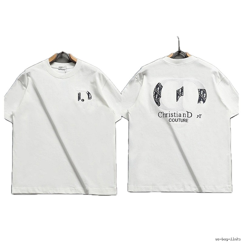Dior Couture Monogram-style White Short-sleeve T-shirt