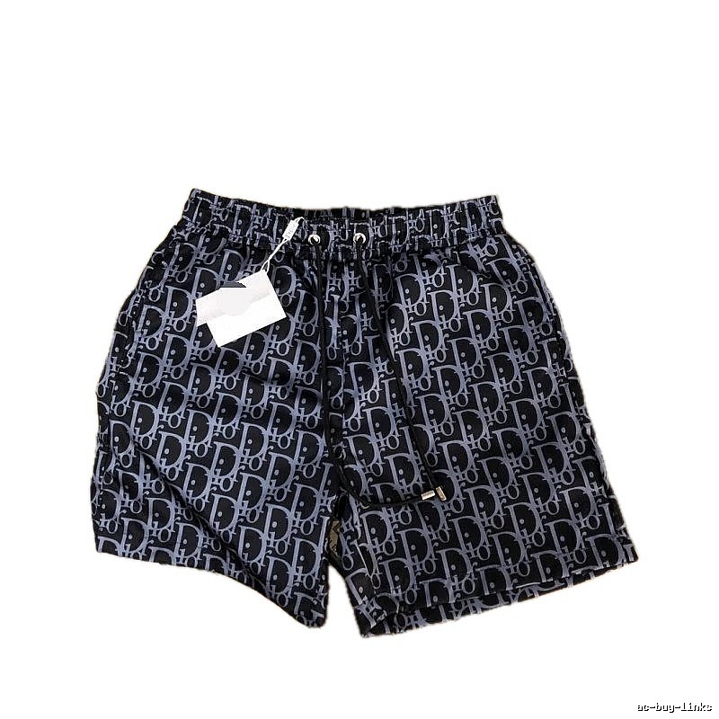 Dior Monogram Collection Trendy Style Black and Grey Shorts