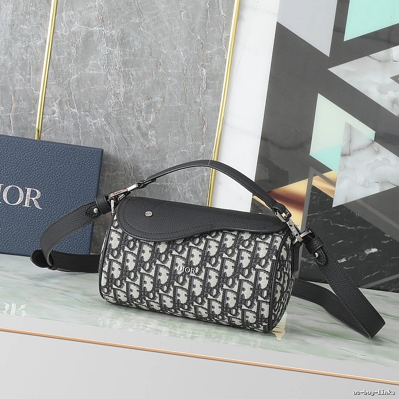 Dior Oblique shoulder bag Blue Curved