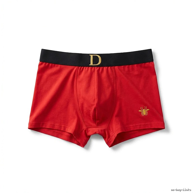 Dior red trendy brand boxer shorts.