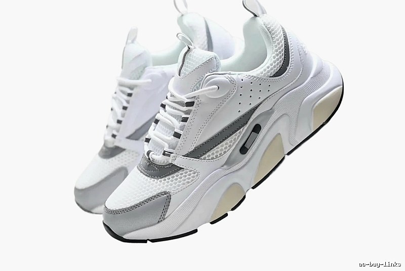 Dior retro-style white and grey sports shoes