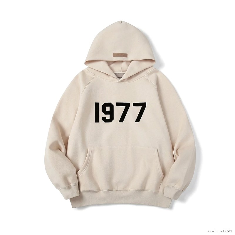 ESSENTIALS 1977 Series Minimalist Style Beige Hoodie
